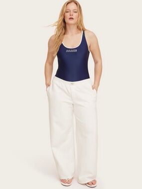 Parke Women's High-Rise Boxer Sweatpants - Parke x Target Cream Sz small nwt